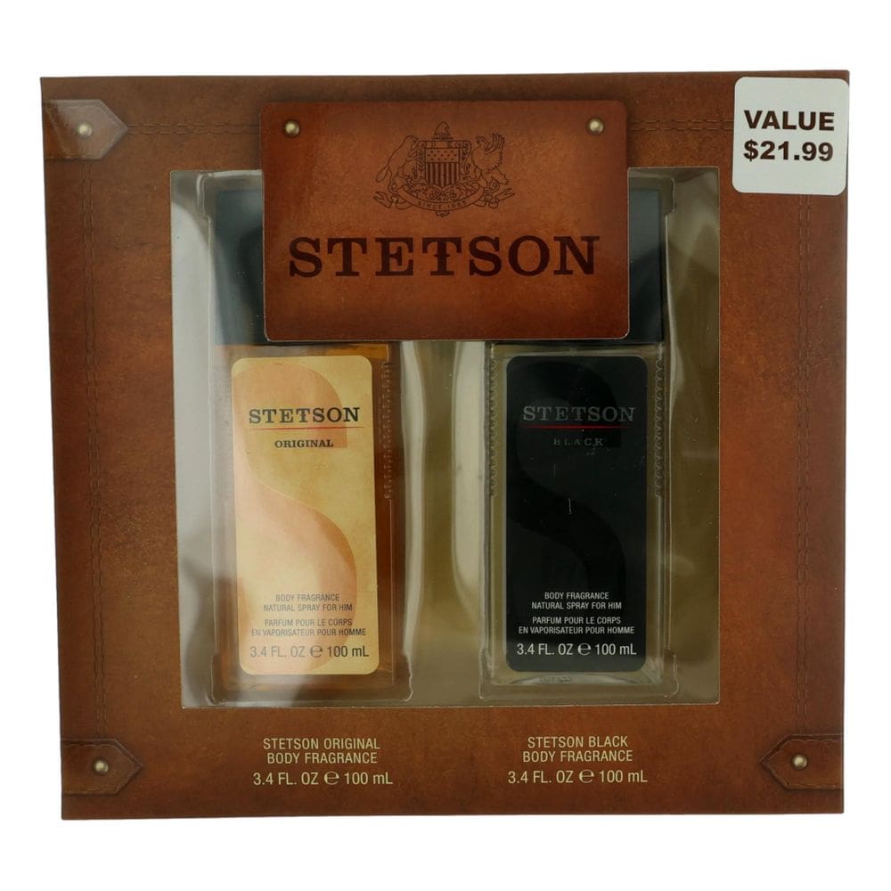Conjunto de presente Stetson by Stetson para homens com 100 ml autêntico e preto