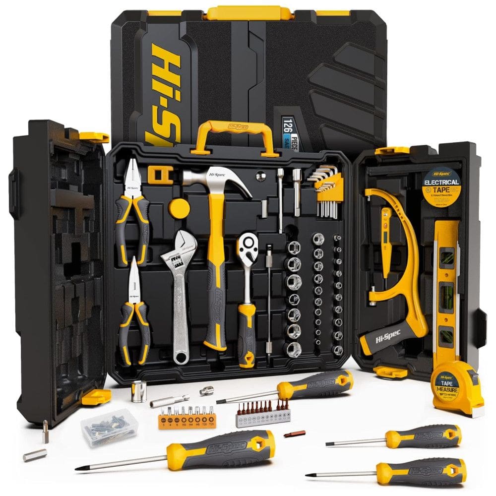 Kit de Ferramentas com Maleta de Transporte, 57 Peças, Amarela, HI SPEC, Amarelo