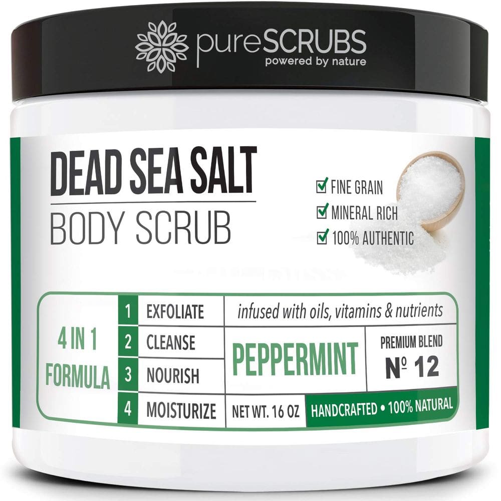 Esfoliante corporal PureScrubs Premium Sea Salt Peppermint, conjunto de 480 ml
