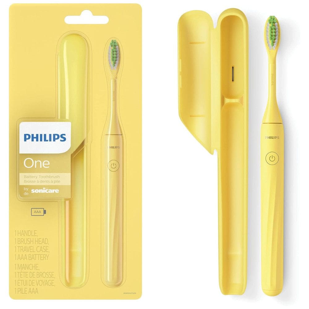 Philips One da Sonicare Escova e Dentes Elétrica Recarregável, Amarela HY1100, 02