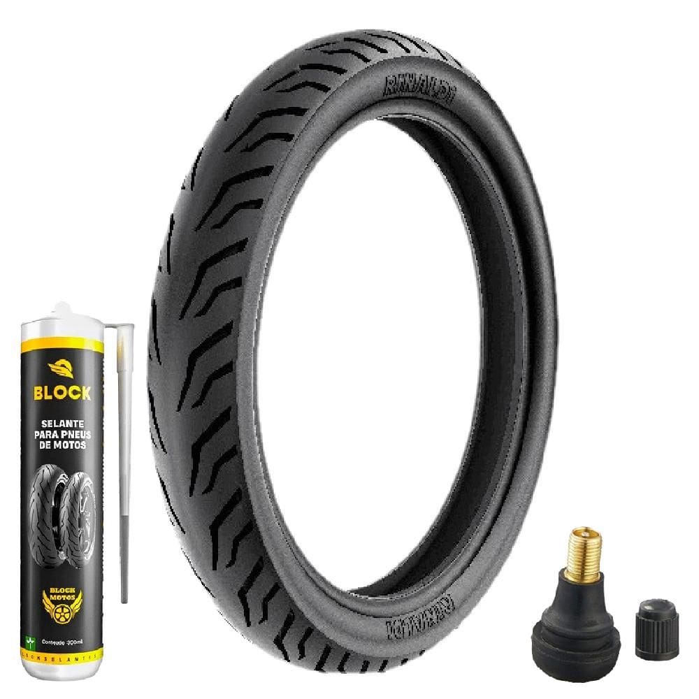 Pneu Balão Cg 160 Fan 100/90-18 56p Tl Ss48  Rinaldi + Bico + Selante