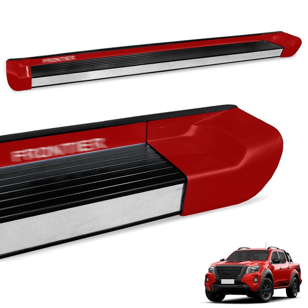 Estribo Lateral Frontier 2017 a 2025 Vermelho Alert Personal