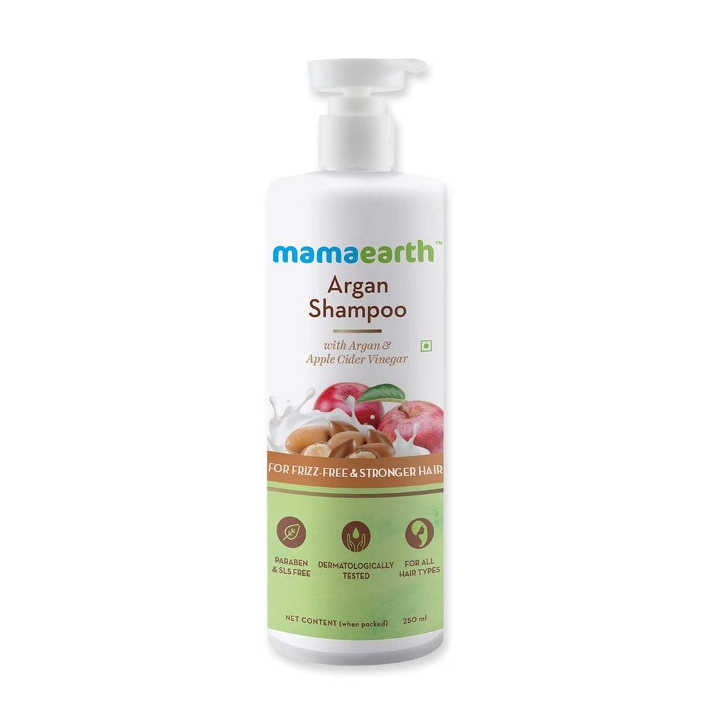 Champú Mamaearth Argan con Vinagre de Sidra de Manzana 250 ml Sin Sulfatos