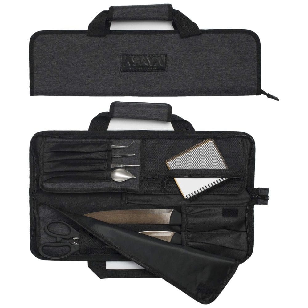 Asaya Estojo, Bolsa Portátil para Facas com 12 Slots, Facas não Incluídas, Preto