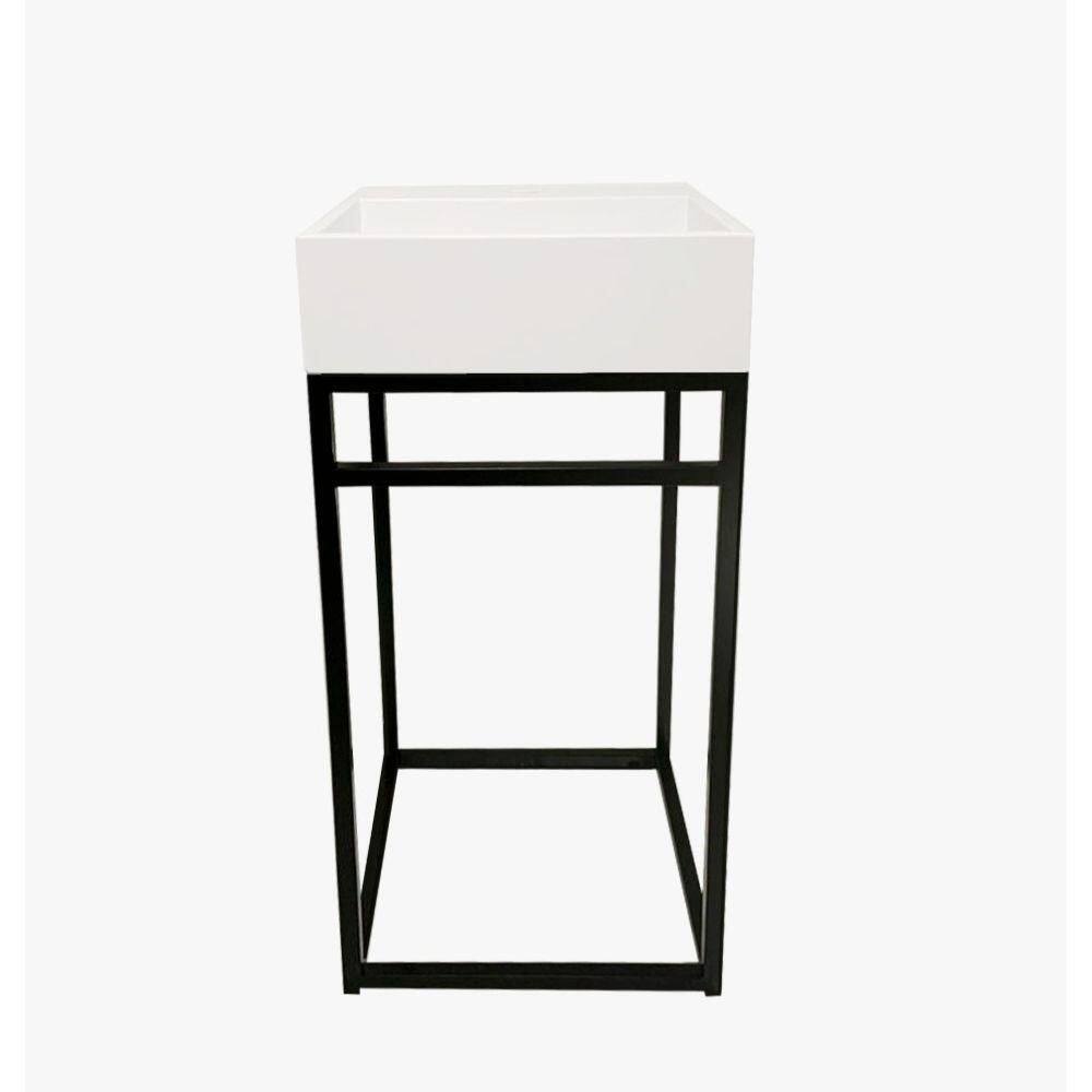 Base Box Iron 40x40 Cm Branco Fosco