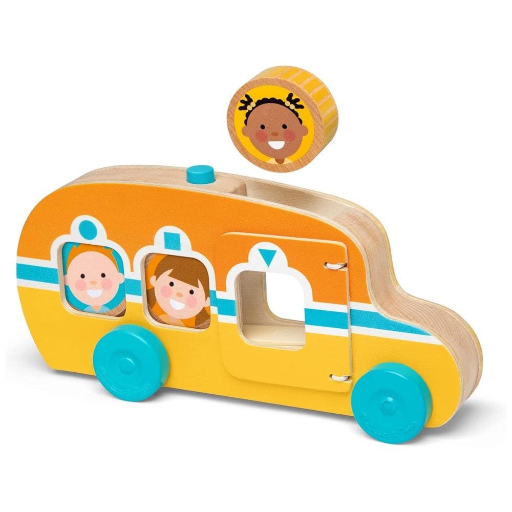 Ônibus Infantil GO Tots de Madeira com 3 Peças para Crianças Acima de 3 Anos, Melissa & Doug