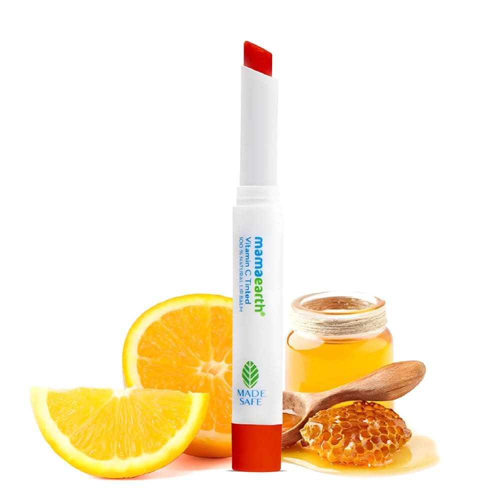 Bálsamo labial Mamaearth Nutritivo com Vitamina C Tingido 2g