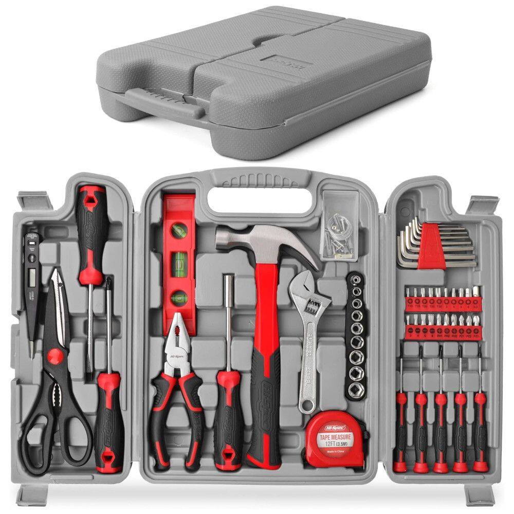 Kit de Ferramentas com Maleta de Transporte, 54 Peças, HI SPEC, Vermelho