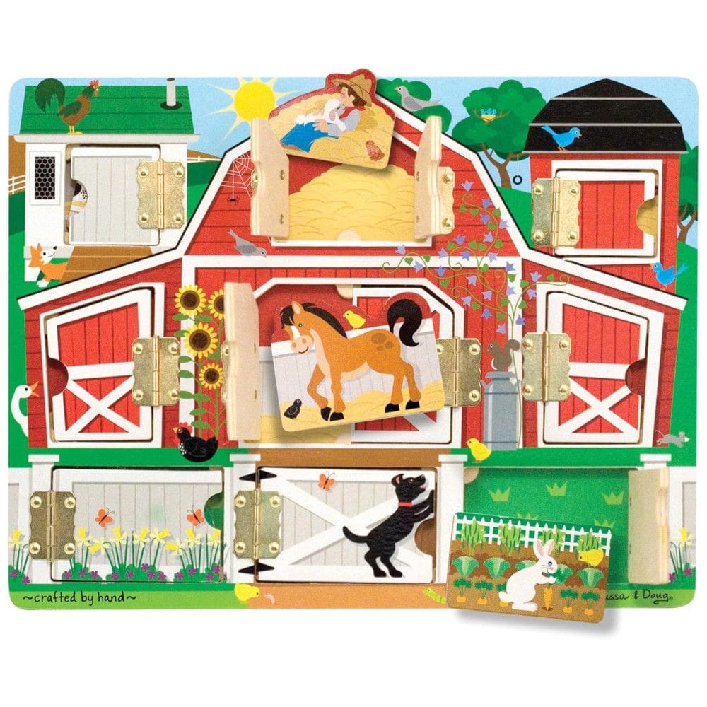 Quadro de Atividades de Madeira com Ímãs de Animais para Crianças Acima de 3 Anos, Melissa & Doug