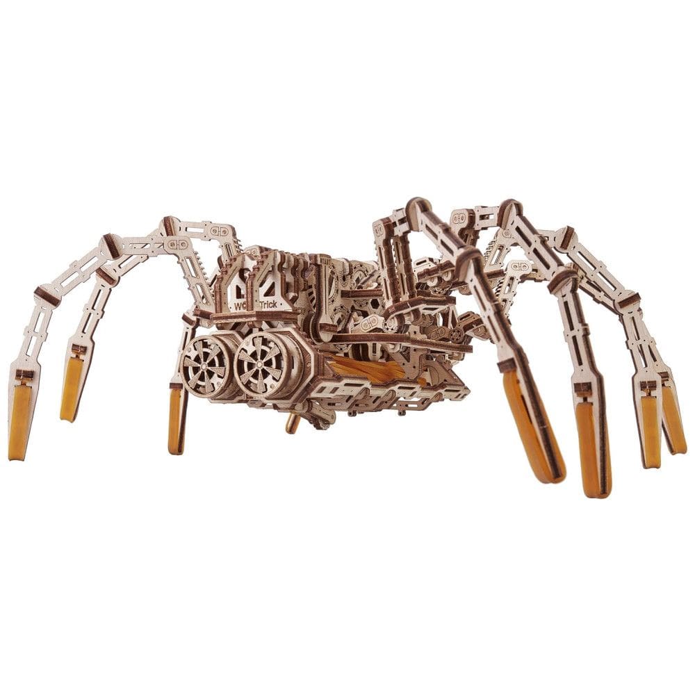 Quebra Cabeças 3D Aranha Mecânica para Crianças e Adultos, 245 Peças, WOOD TRICK 501920, Marrom