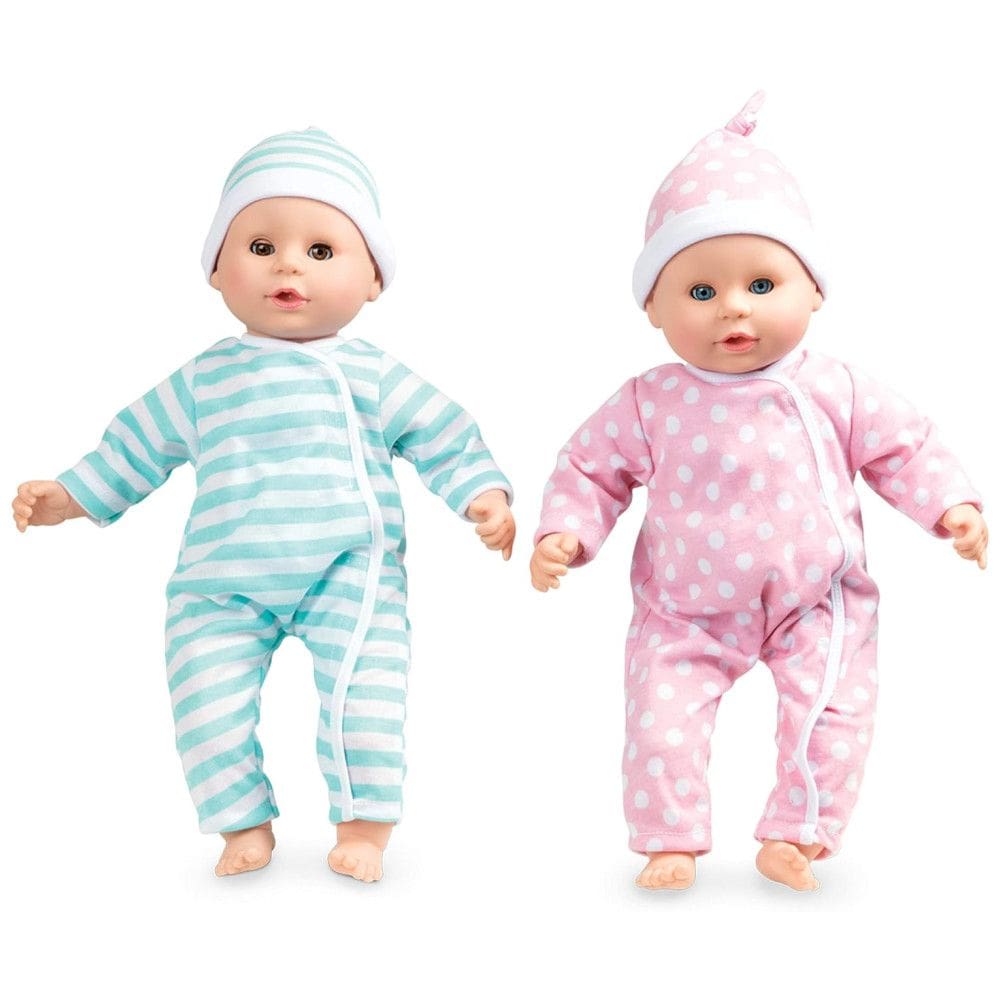 Kit 2 Bonecas Luke e Lucy 38 cm de Altura com Roupas Coloridas e Chupetas para Crianças Acima de 2 Anos, Melissa & Doug