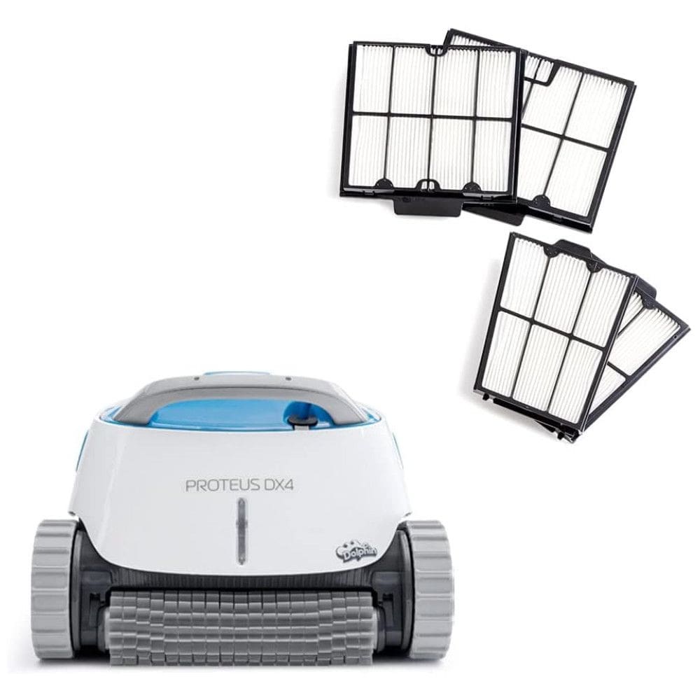 Aspirador Robótico para Piscina com Filtro Ultrafino Ideal para Piscinas de Até 15,2 Metros, 110V, Dolphin Proteus DX4