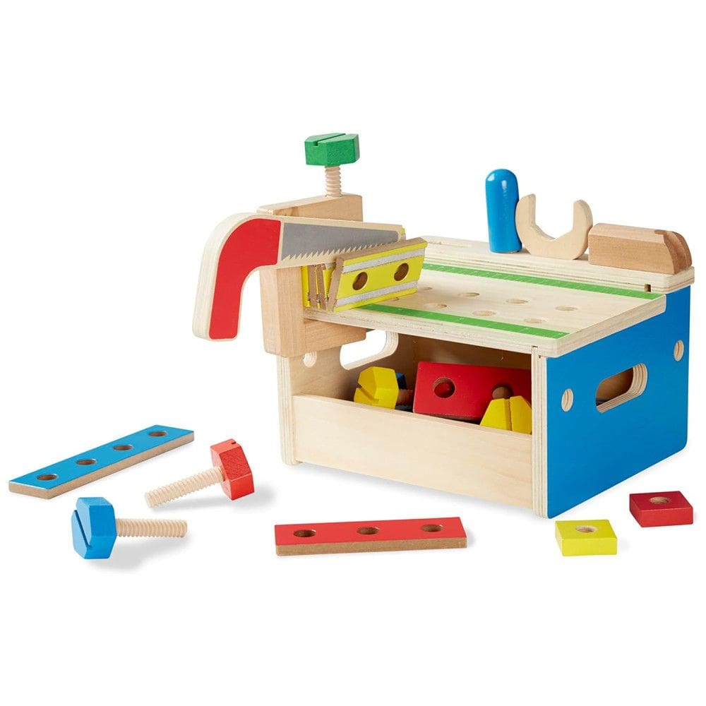 Kit de Ferramentas de Construção Infantil de Madeira com 32 Peças para Crianças Acima de 3 Anos, Melissa & Doug