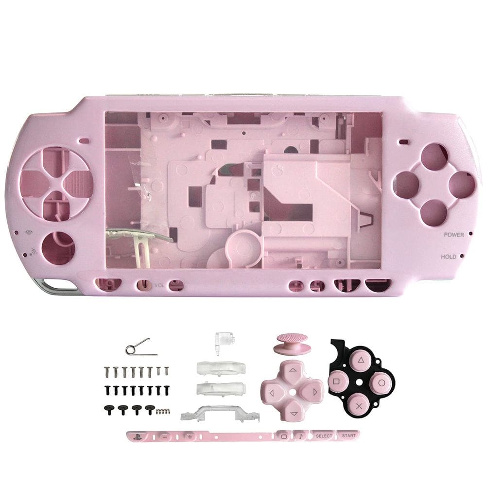 Capa de reposição Full Housing Shell para Sony PSP 2000 rosa