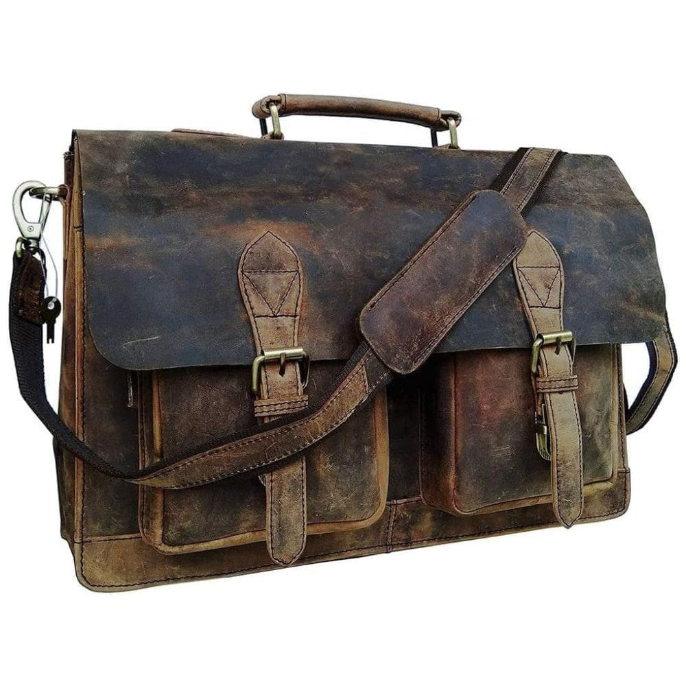 Bolsa, Maleta de Couro Masculina para Laptop, CUERO LYSB01N1RW80H OFFSUPPLIES, Marrom
