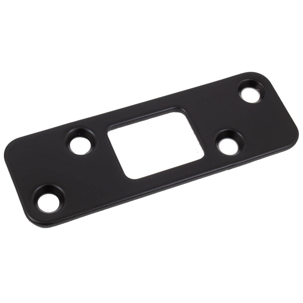 Placa Lock Stone Harbor Hardware Deadbolt Strike em preto fosco