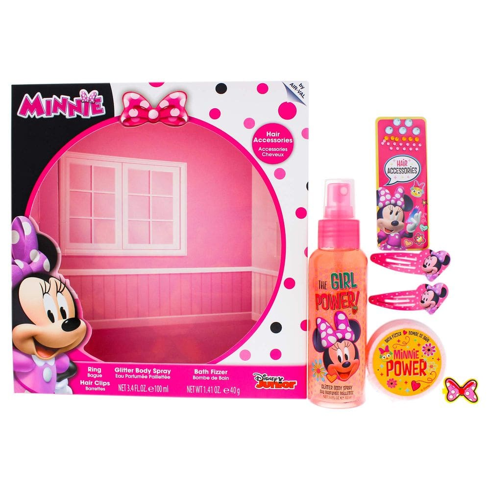 Conjunto de presente Disney Minnie Mouse para crianças, 5 unidades de spray corporal de 100 ml