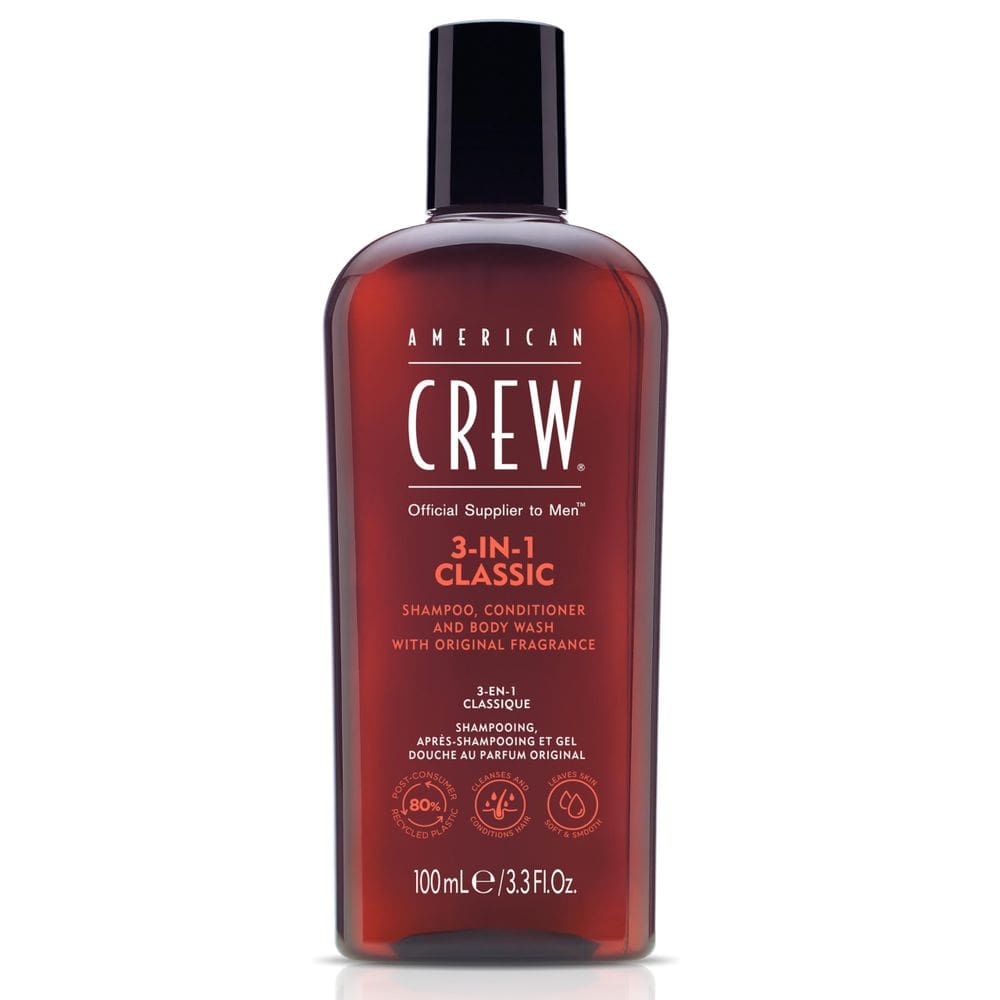 Shampoo, condicionador e sabonete líquido 3 em 1 American Crew 100mL