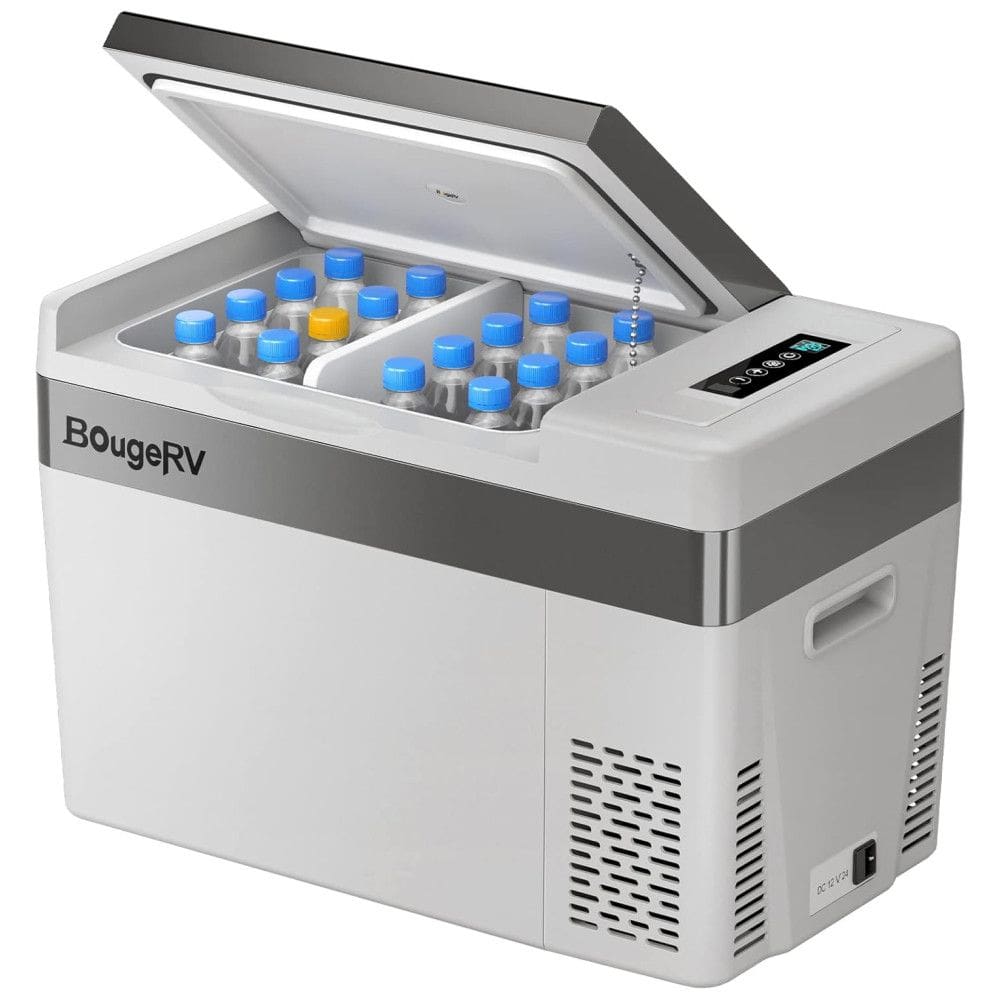 Frigobar, Cooler Elétrico Automotivo Portátil 28L, 60W, Bivolt, BOUGERV, Branco