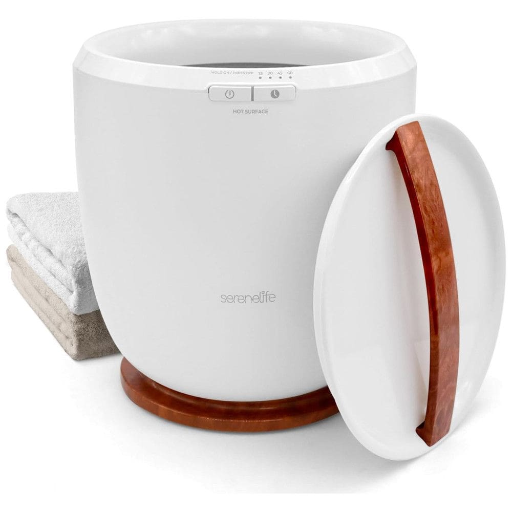 Aquecedor de Toalha Elétrico com Fragrância Personalizada, Desligamento Automático para 1 Toalha Grande ou Roupão, 110V 210W, SereneLife