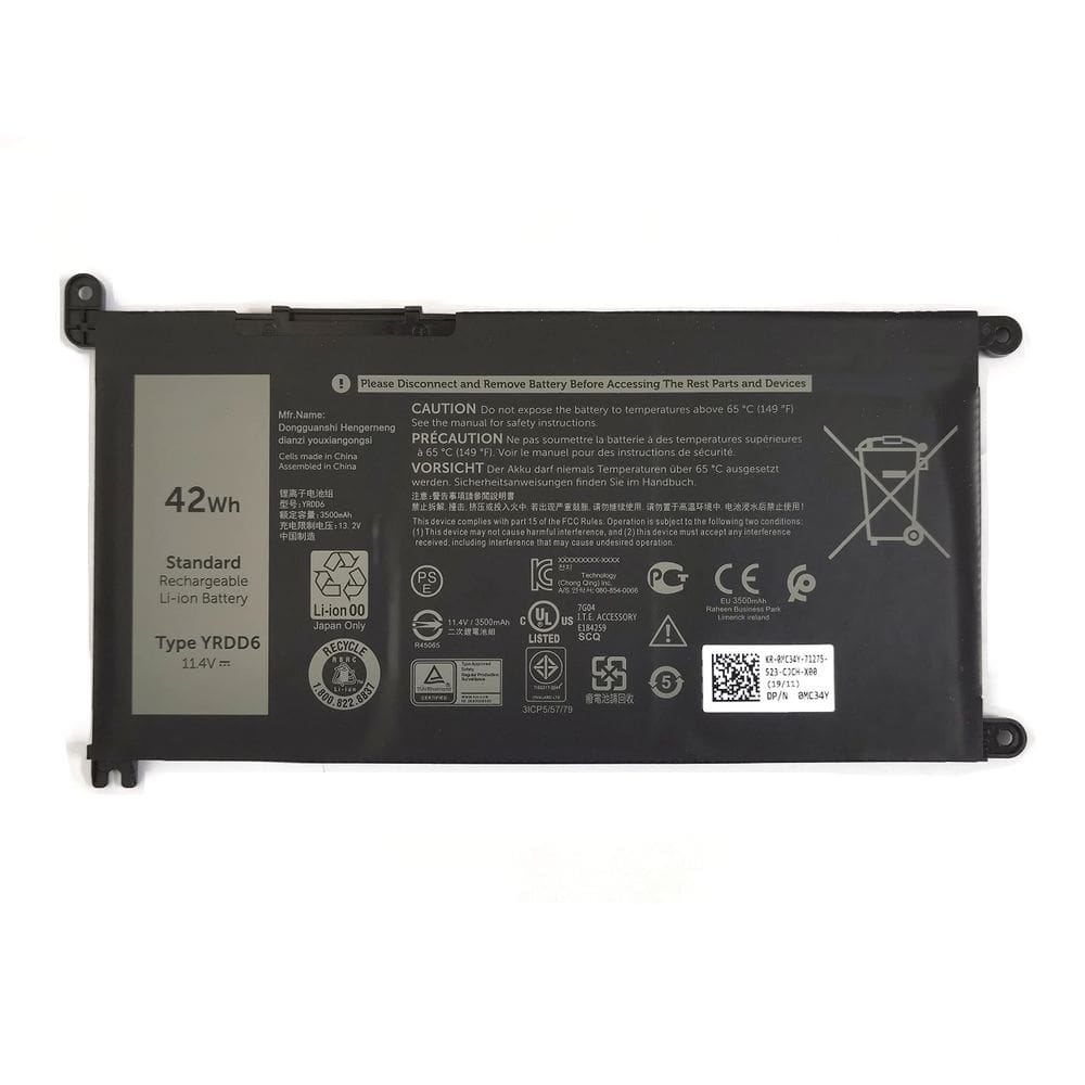 Bateria de laptop 7xinbox YRDD6 1VX1H VM732 42Wh 11,4V para Dell