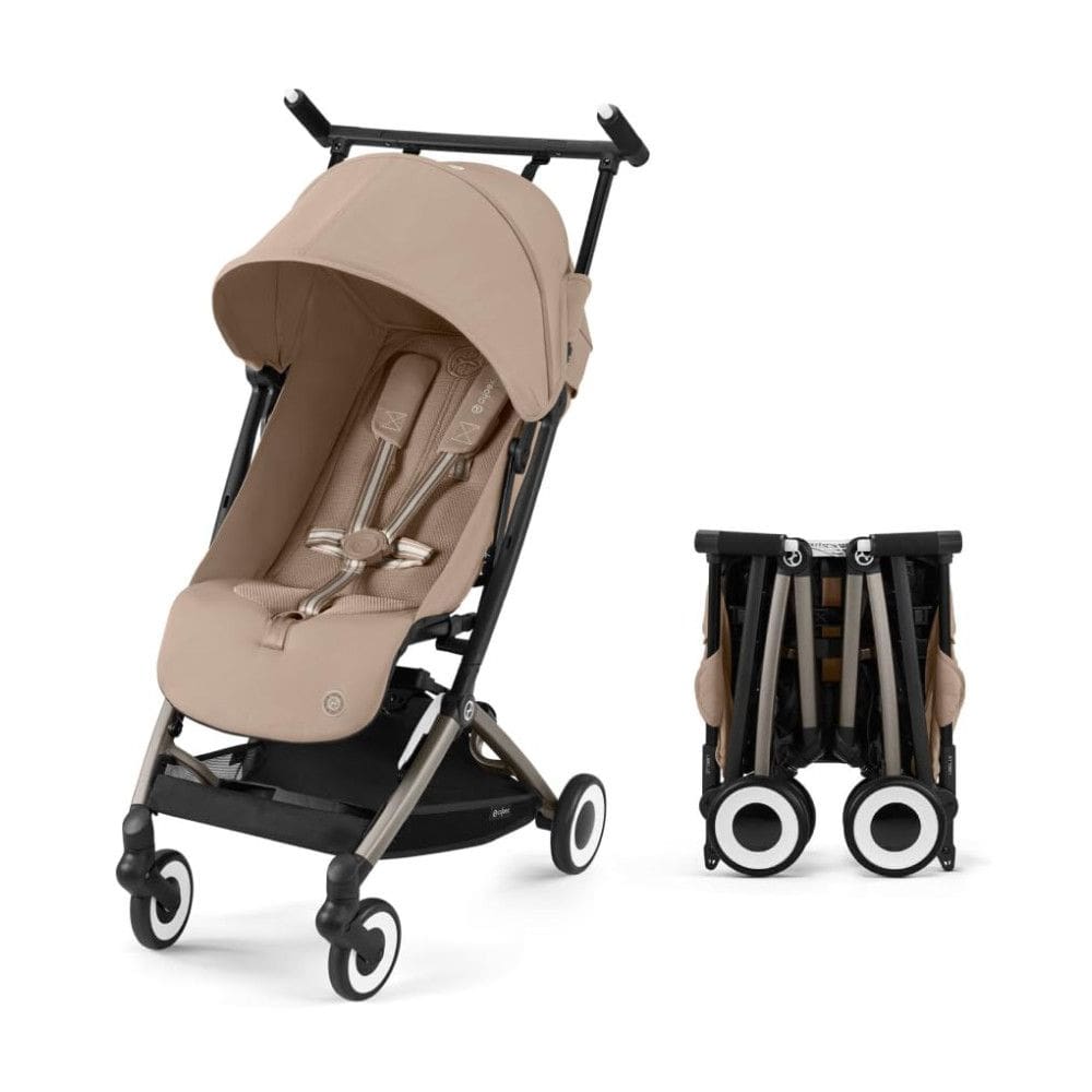 Carrinho de Bebê Ultracompacto com Suspensão Suave e Reclinação Ajustável com Uma Mão, Cybex Libelle, Bege