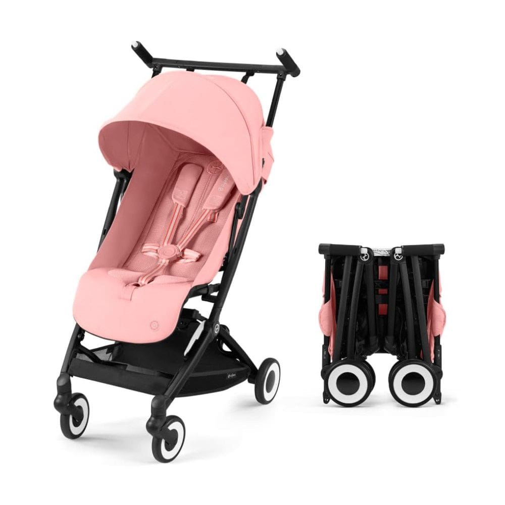 Carrinho de Bebê Ultracompacto com Suspensão Suave e Reclinação Ajustável com Uma Mão, Cybex Libelle, Rosa Claro