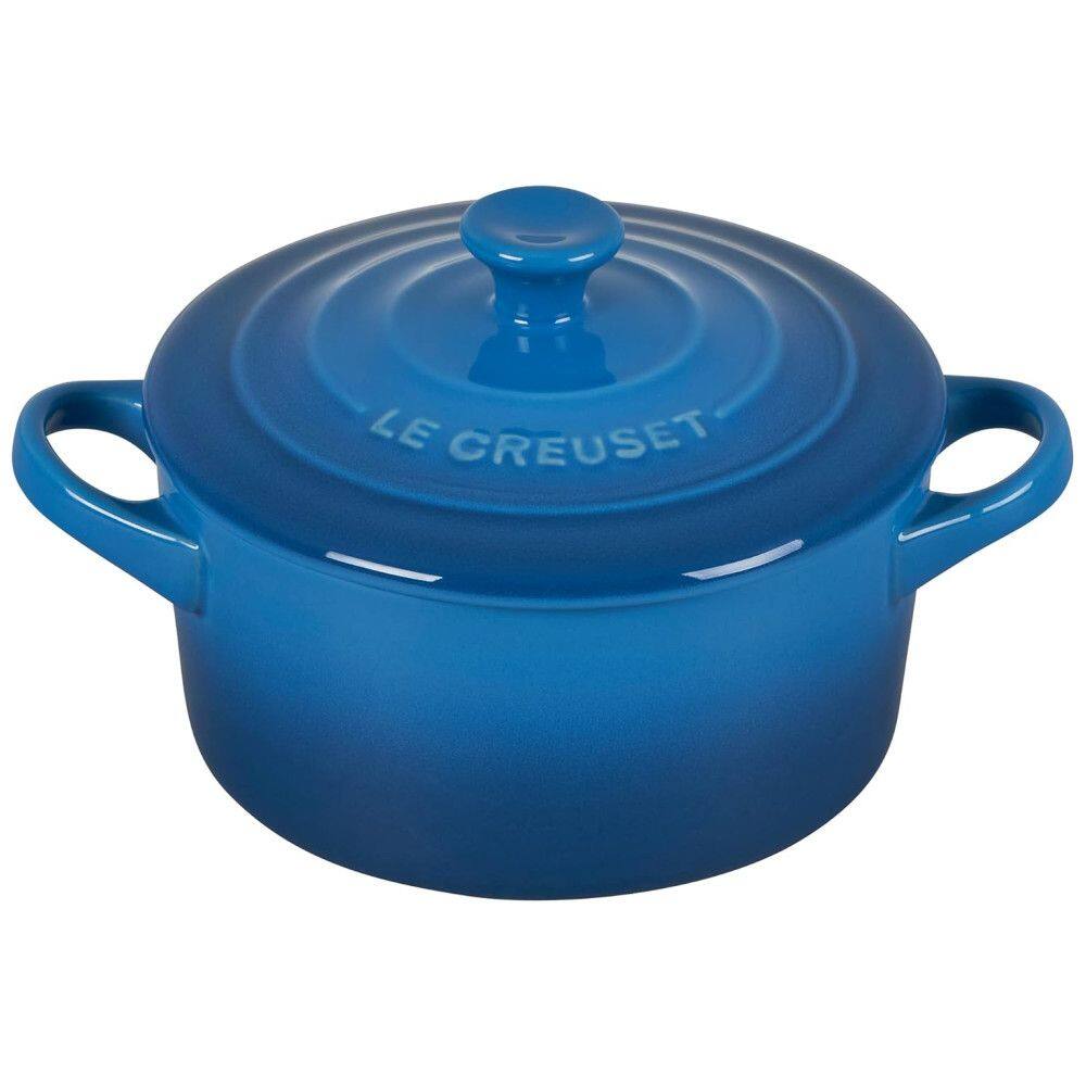 Mini Caçarola de Cerâmica 400 mL Esmaltada e Antiaderente, LE CREUSET PG1160T 1459, Azul