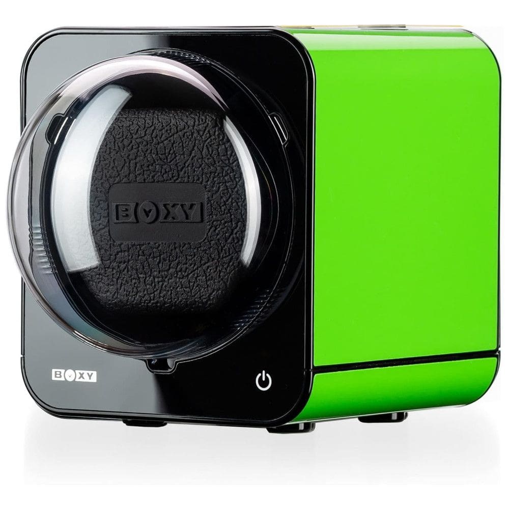 Caixa, Estojo Rotativo Automático para Relógios, 1 Lugar, ABEST BOXY Fancy Brick, Verde