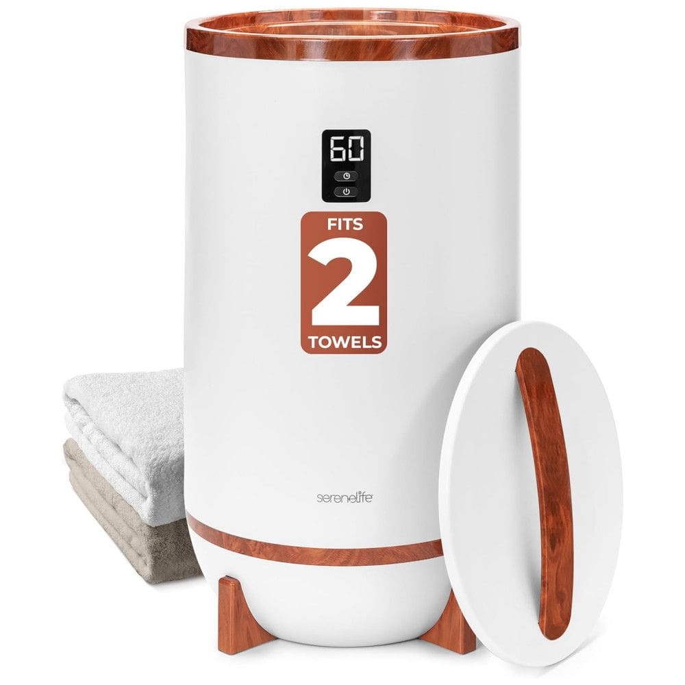 Aquecedor de Toalha Elétrico com Desligamento Automático, Temporizador Integrado até 60 Min e Suporte para Disco Perfumado, 110V 500W