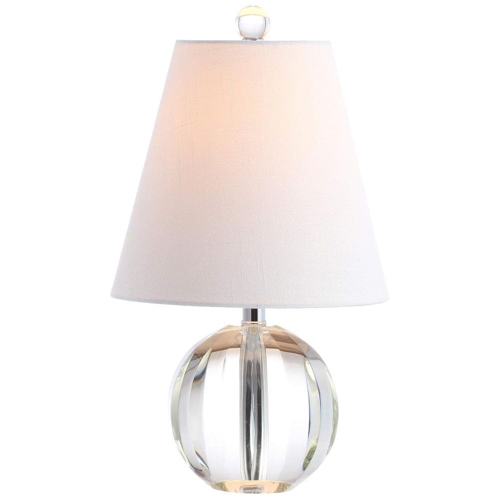 Abajur Luminária de Mesa em Cristal, Estilo Transicional com 40 cm de Altura para Quarto, Sala de Estar e Escritório, 110V 40W, JONATHAN Y