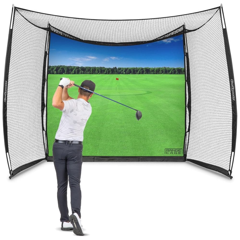 Rede de Treino para Golfe 3m x 2,4m, com Tela de Impacto de Pisagem Realista, Simulador não Incluso, GoSports