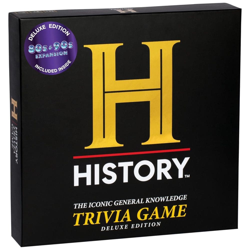 Jogo de Tabuleiro para Adultos HISTORY com Mais de 2.400 Perguntas de Conhecimento Geral e Pacote de Expansão dos Anos 80 e 90