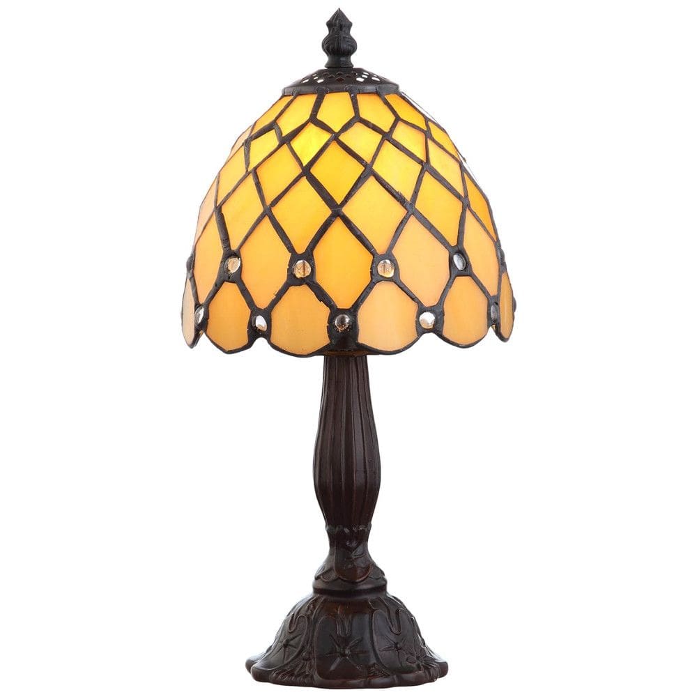 Abajur Luminária de Mesa, Estilo Tradicional com 31,7 cm de Altura para Quarto, Sala de Estar, Mesa de Centro e Escritório, 110V 25W