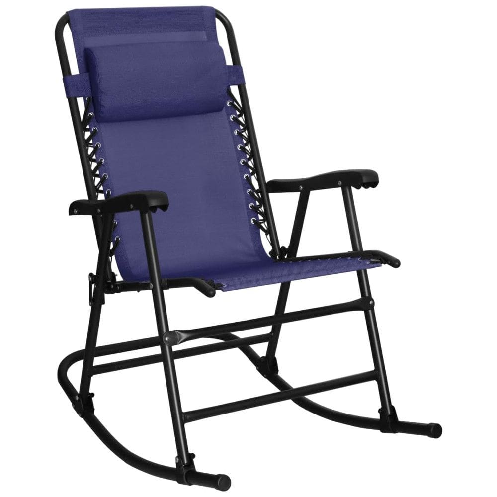 Cadeira Reclinável Ajustável Gravidade Zero com Apoio de Cabeça e Porta Copos, JC043, Azul