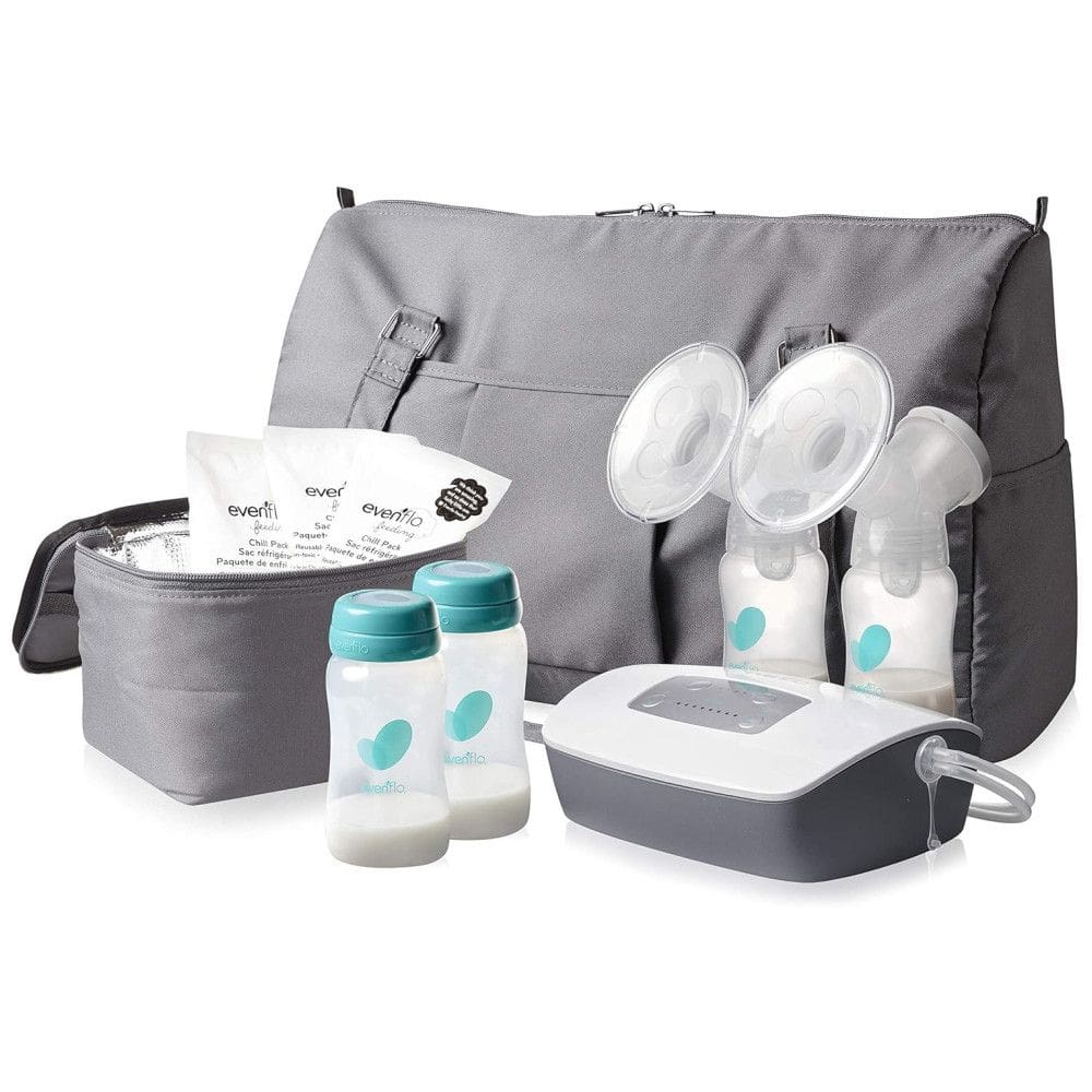 Bomba Tira Leite Deluxe Elétrica Portátil e Recarregável Kit Completo, EVENFLO FEEDING 5164114, Branco