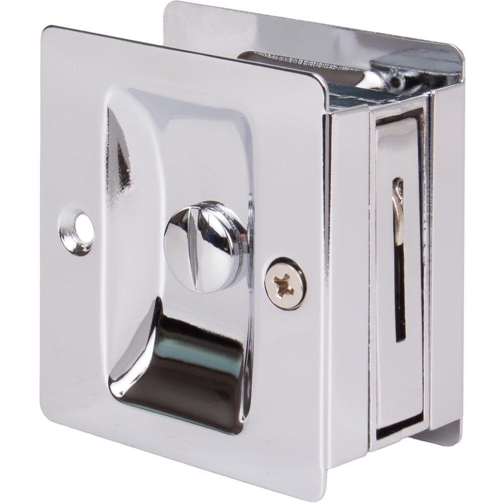 Fechadura de porta de bolso Stone Harbor Hardware cromado polido