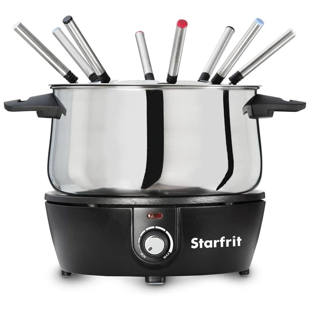 Panela de Fondue Elétrica com 6 Garfos Aço Inoxidável, 1500W, 110v, STARFRIT 024700 004 0000, Cinza