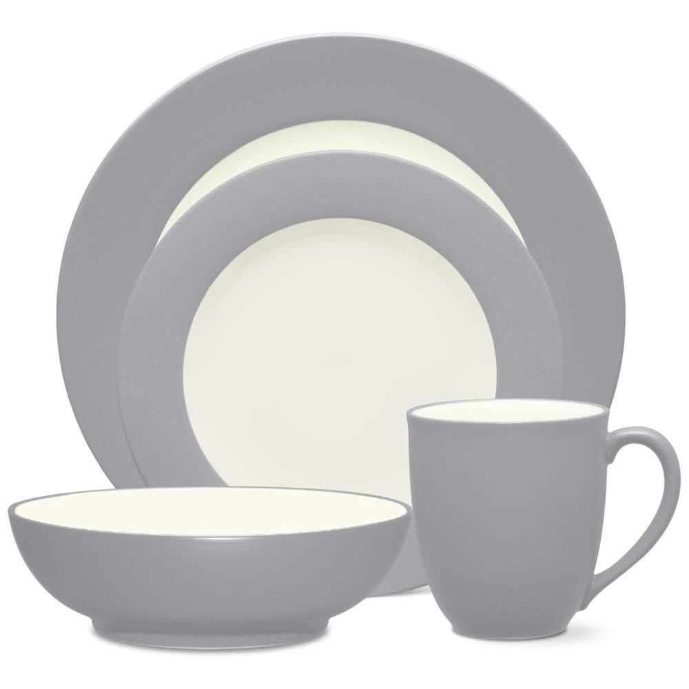 Aparelho de Jantar de Cerâmica Clássica e Durável para o Dia a Dia com 4 Peças, Formato Redondo e Material de Cerâmica, Noritake 5107-04X