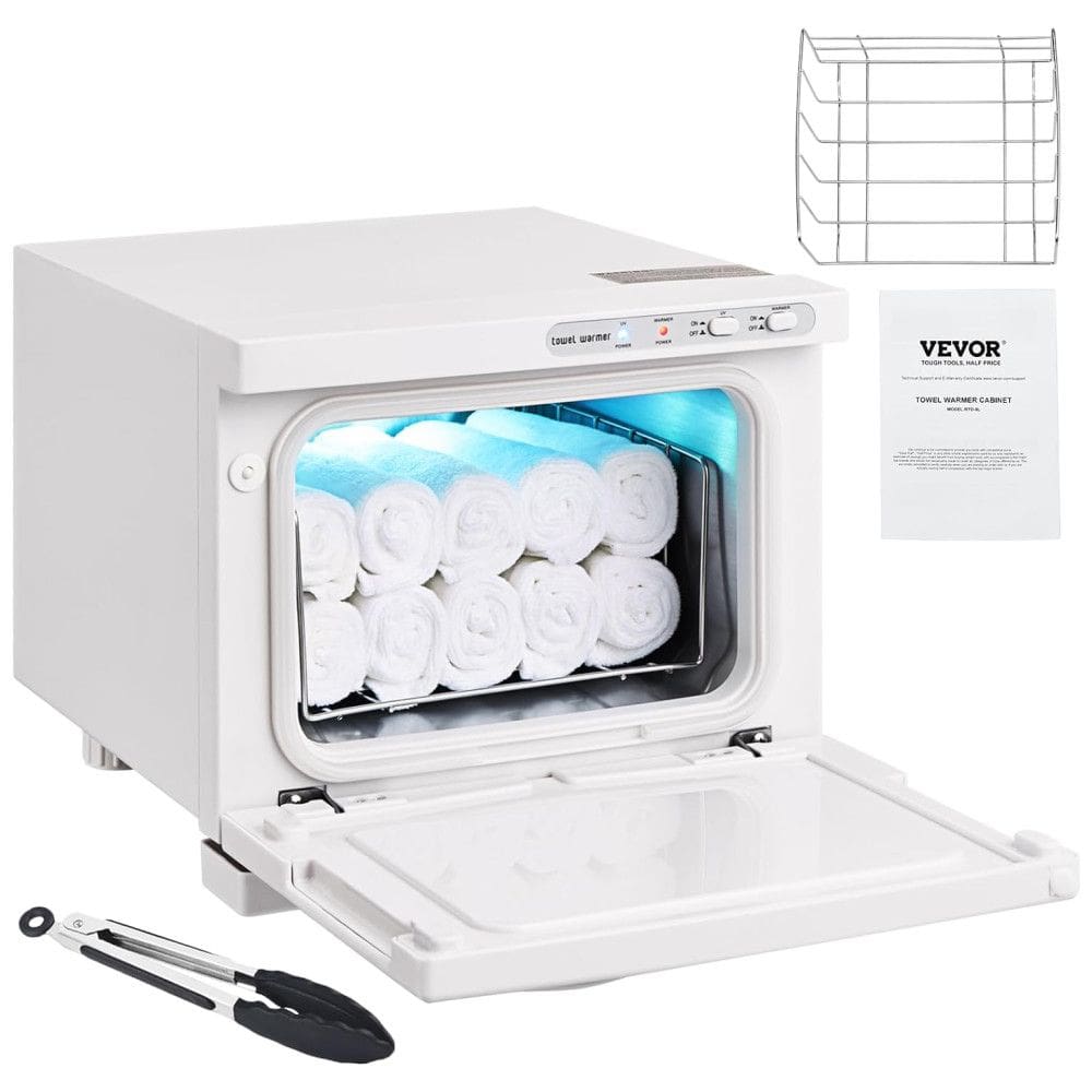 Aquecedor de Toalhas 2 em 1 com 8 L de Capacidade, até 16 Toalhas de Rosto, 110V, Vevor, Branco