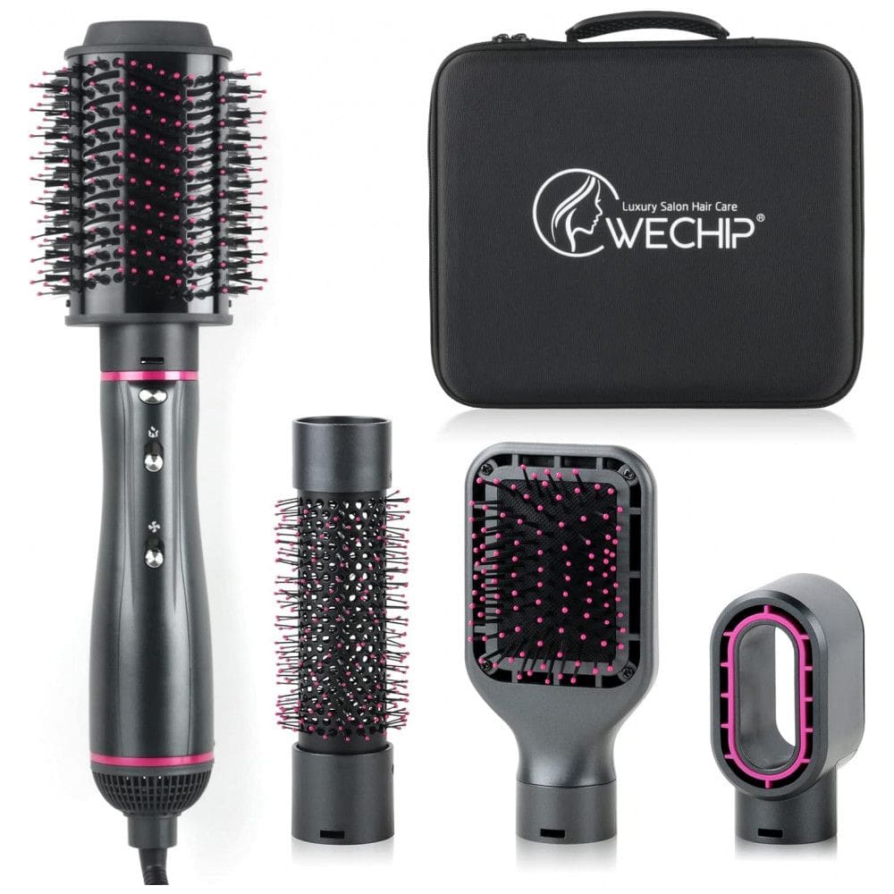 Escova Rotativa Elétrica para Secagem de Cabelo, Volumização, Alisamento e Ondulação, Bivolt, WECHIP C 50, Cinza