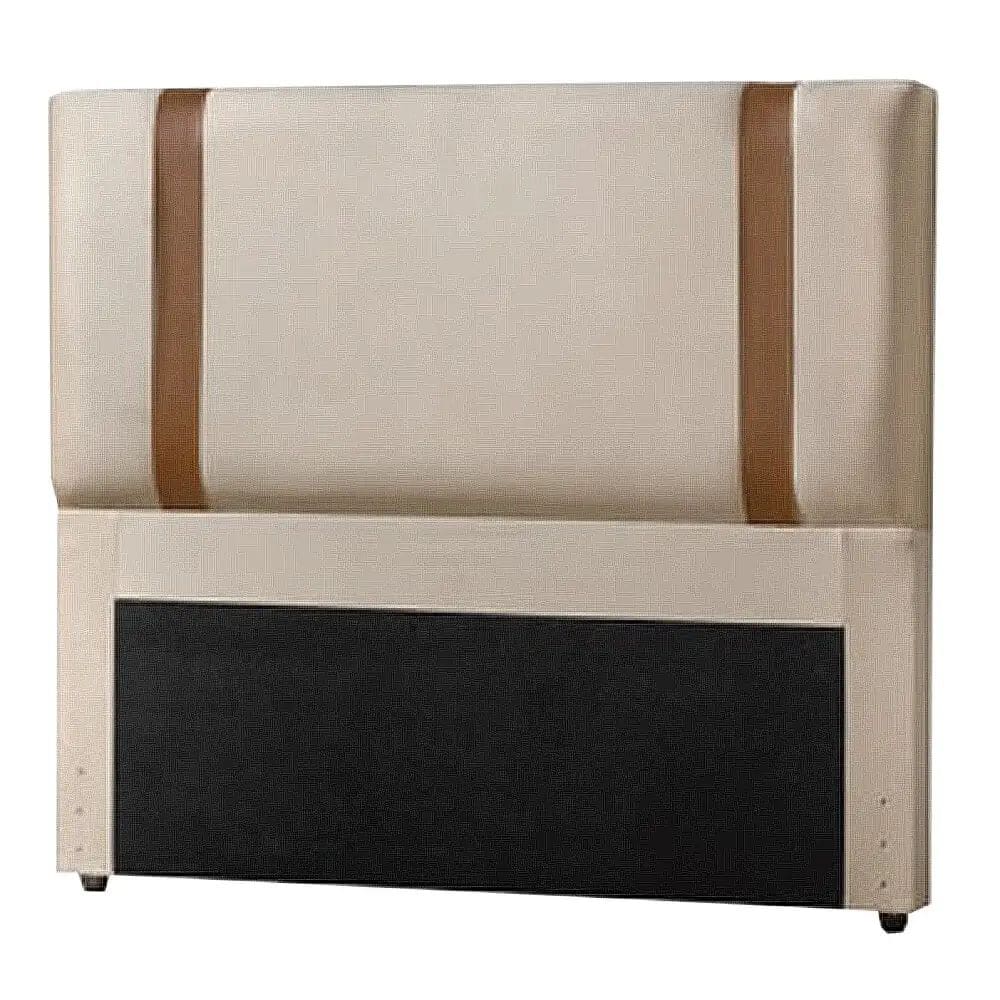 Cabeceira Oslo Casal em Linho Bonan Cor Bege