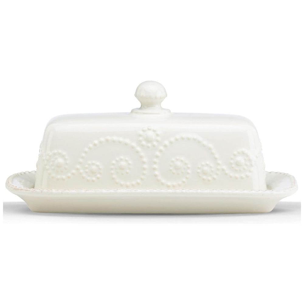 Manteigueira em Porcelana, Elegância na sua Mesa, Lenox Perle, Branca
