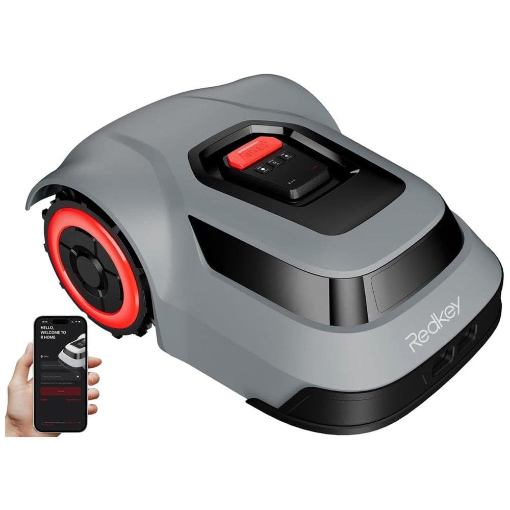 Cortador de Grama Robótico MGC500 Redkey com Fios de Limite de 119,78 metros para 0,048 hectare, Inclinação de 45 graus