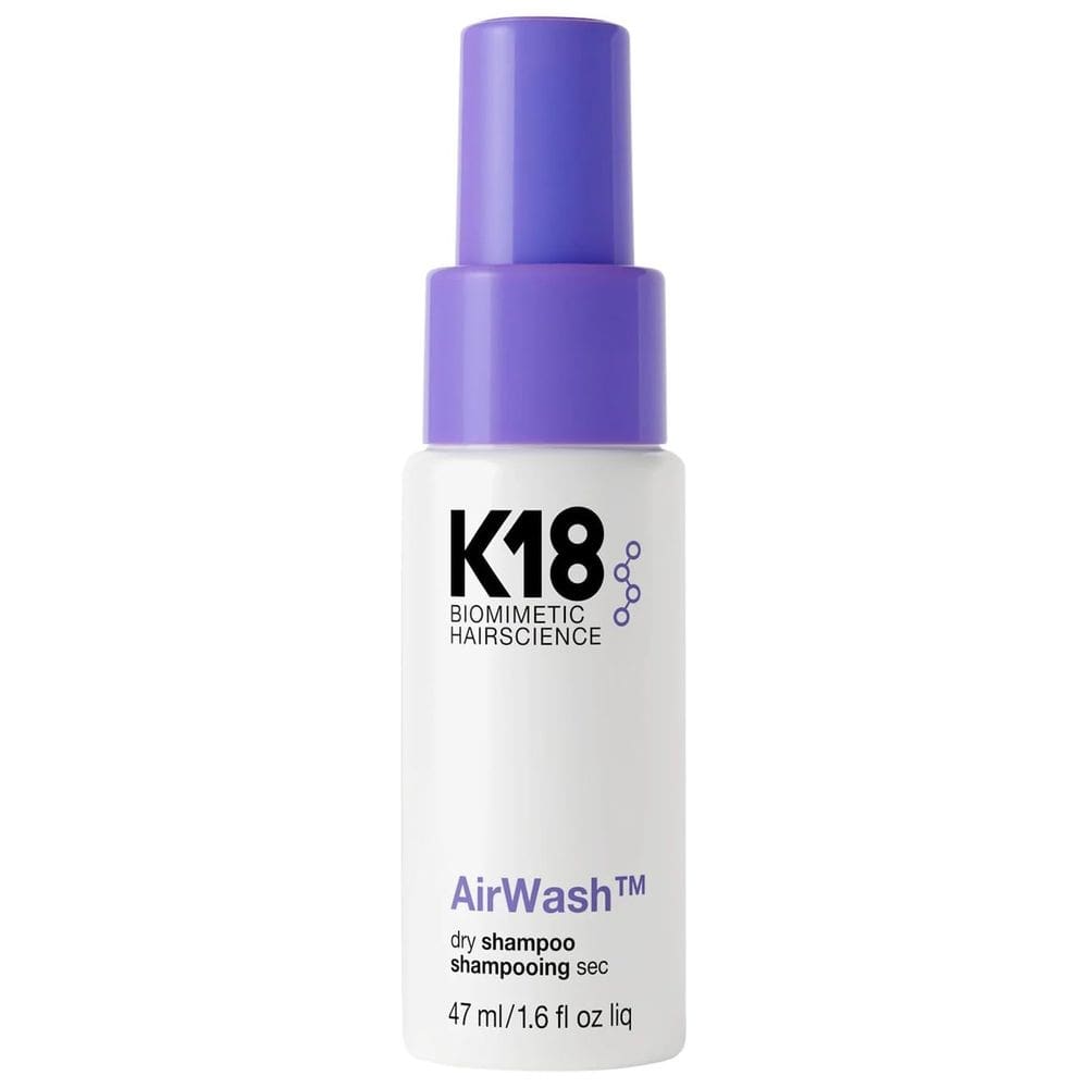 Shampoo seco K18 AirWash™ 50ml sem aerossol equilibra o couro cabeludo