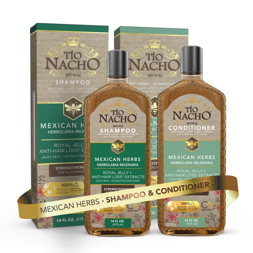 Conjunto de shampoo e condicionador Tio Nacho Mexican Herbs 400mL