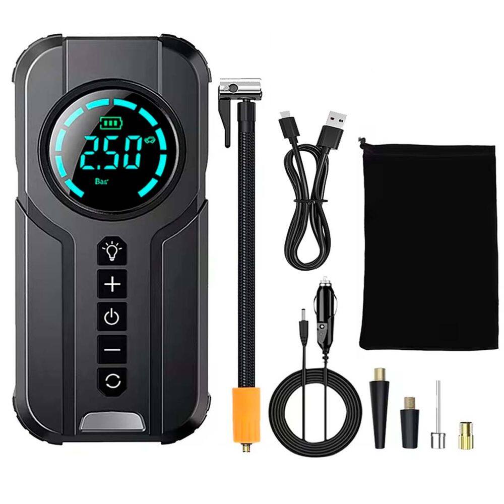 Bomba De Ar Portátil Inteligente Recarregável Automatico Digital, Calibrador Compressor de Ar de Encher Pneu +180PSI