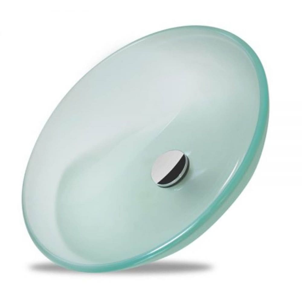 Cuba de Vidro Temperado Fosca com Válvula 38,5cm - 046 - CRIS-METAL