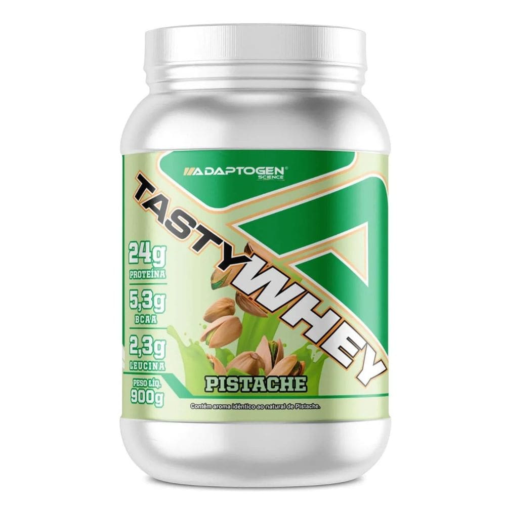 Suplemento Tasty Whey 3w Gourmet Whey Protein Adaptogen Science Pote 900g Sabor Pistache