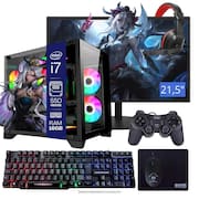 Computador Pc Gamer Completo Tob Intel Core I7 16Gb De Memória Ssd 480Gb Teclado + Mouse + Headset Gamer + Gabinete Gamer Rgb + Joystick E Windows 10